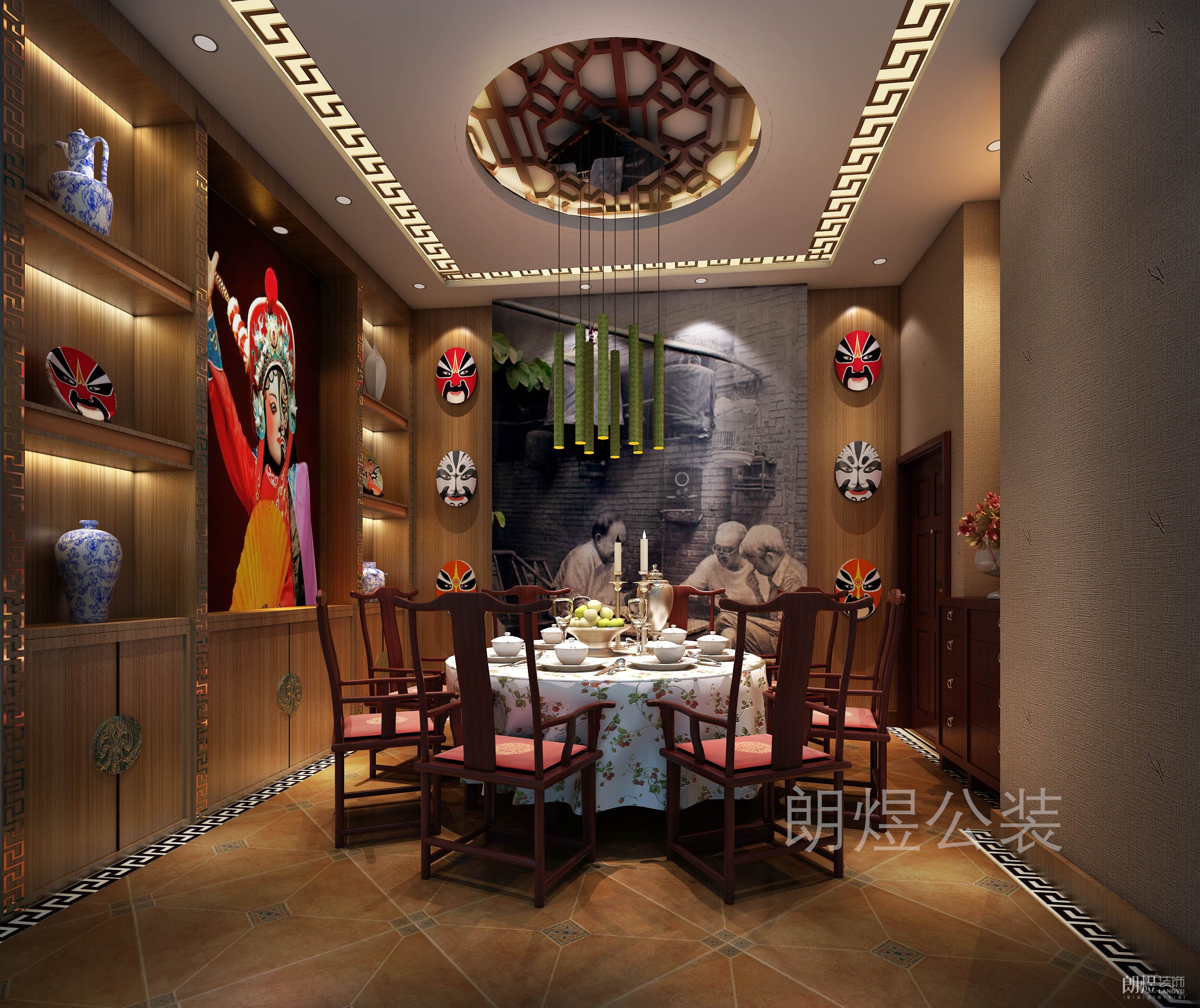 傳統中式風格裝修火鍋店