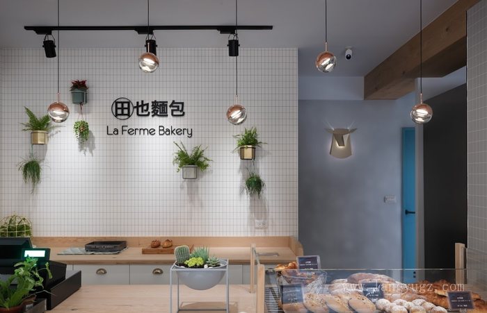 日式面包店形象墻設計效果圖