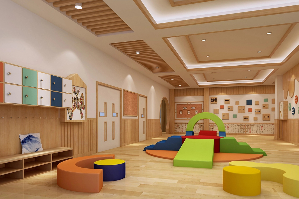 新中式風格幼兒園裝修設計效果圖